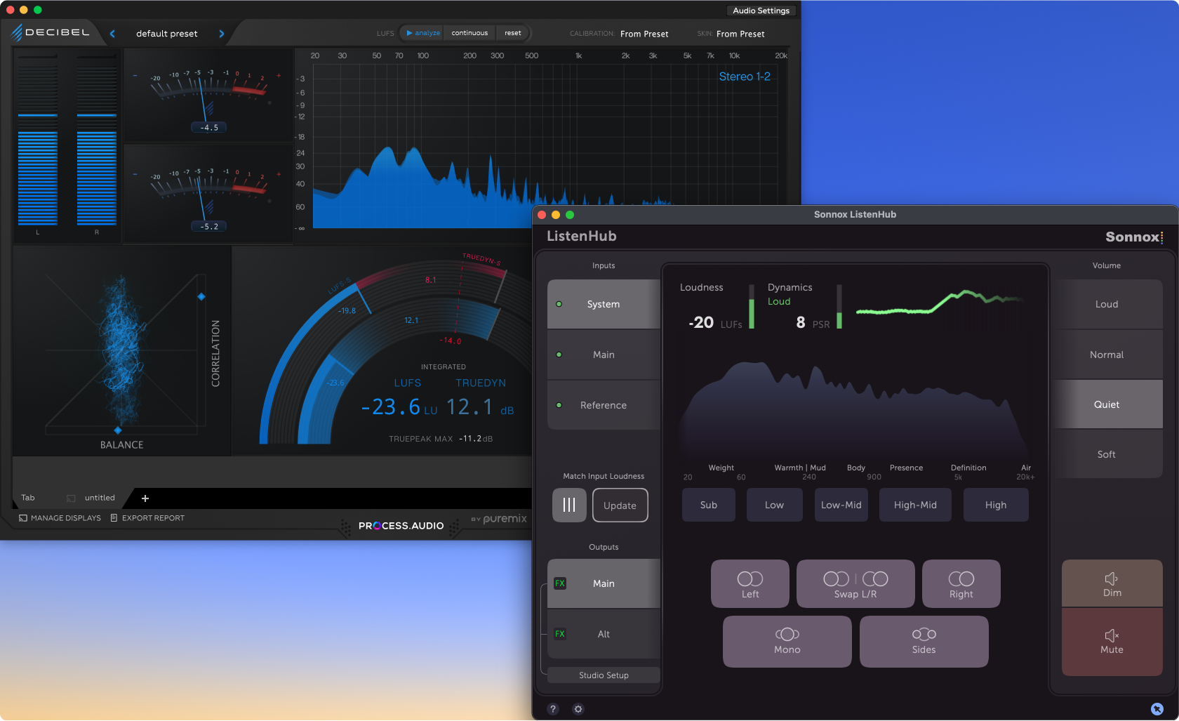 process audio decibel crack